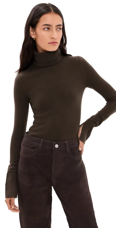 Simkhai Fenwick Cashmere Turtleneck Pullover Chocolate In Brown
