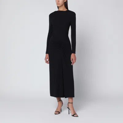 Simkhai Ferrera Mini Dress In Draped Jersey In Black