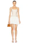 Simkhai Womens Sand Multi Fifi Bubble Linen-cotton Blend Mini Dress