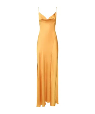 Simkhai Finely Spaghetti Strap Long Dress In Yellow