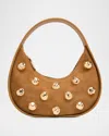 Simkhai Finn Studded Suede Shoulder Bag In Brown