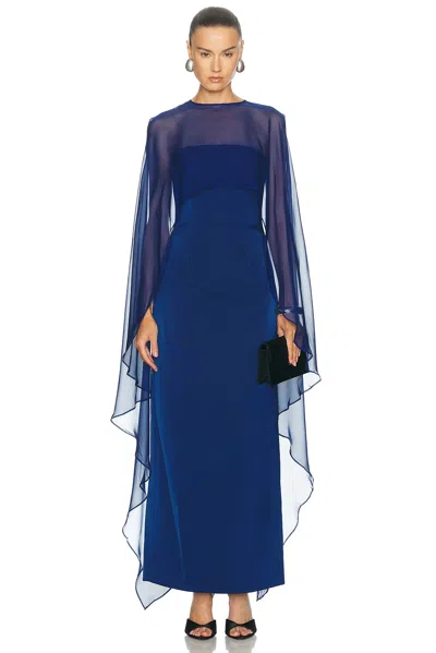 Simkhai Fiora Cape Gown In Multi