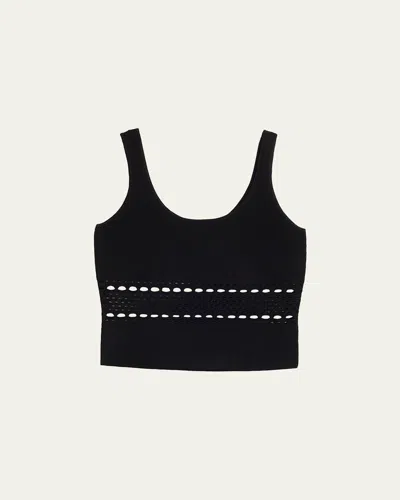 Simkhai Fitzgerald Open-work Tank Top In Black