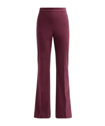 Simkhai Flared Casual Trousers In Burgundy