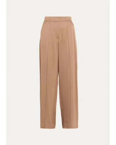 Simkhai Flat Front Pants In Brown