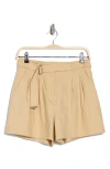 Simkhai Fletcher Cotton Twill Pleated Shorts In Natural
