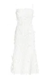 Simkhai Fleurella Floral Guipure Lace Midi Dress In White