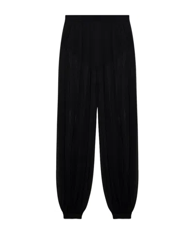 Simkhai Flora Sheer Knit Pant In Black