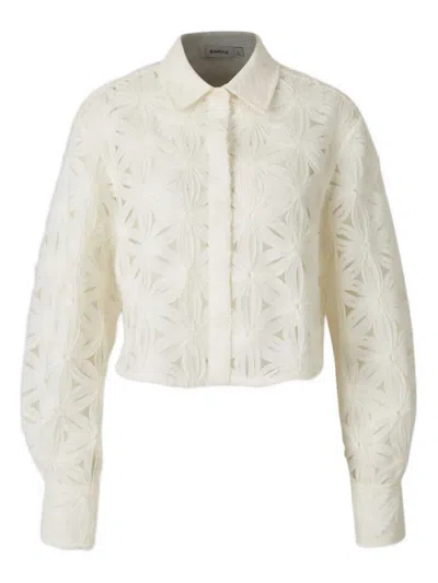 Simkhai Floral Buttoned Shirt In White