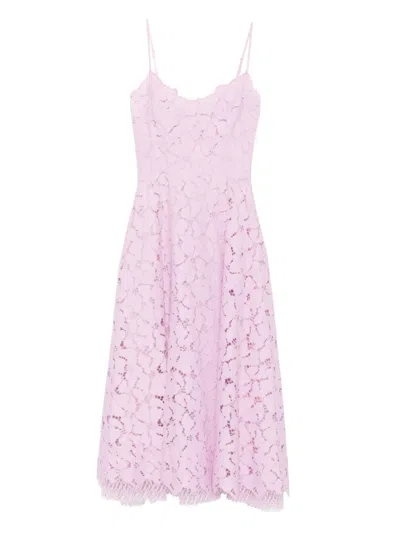 SIMKHAI FLORAL-LACE MIDI DRESS
