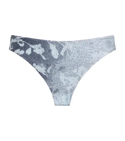 Simkhai Floral Lizza Bikini Bottoms In Blue