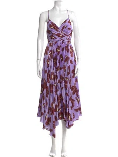 Pre-owned Simkhai Floral Print Long Dress In Multi