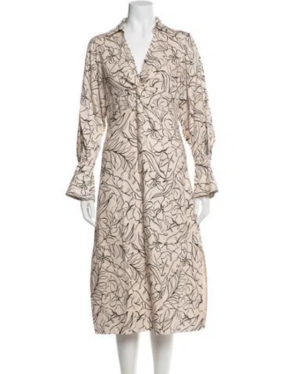 Pre-owned Simkhai Floral Print Midi Length Dress In Pink