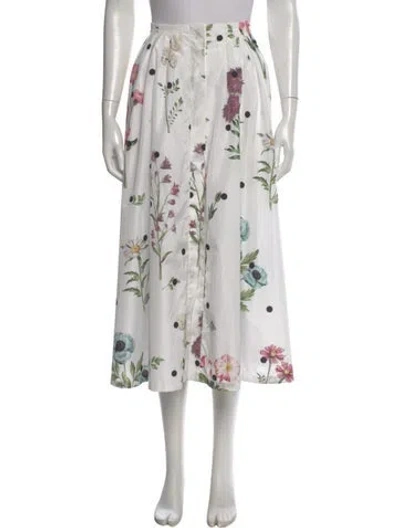 Pre-owned Simkhai Floral Print Midi Length Skirt In Multi