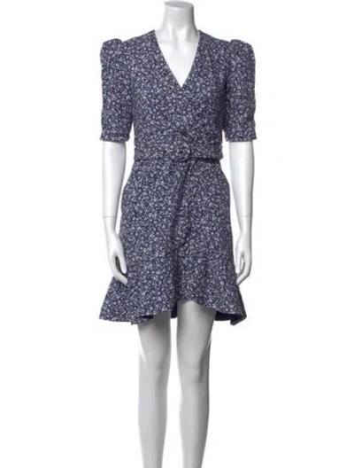 Pre-owned Simkhai Floral Print Mini Dress In Blue