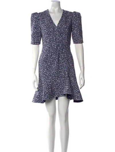 Pre-owned Simkhai Floral Print Mini Dress In Blue