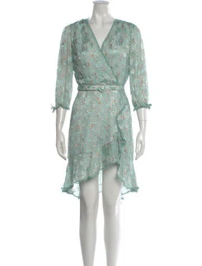 Pre-owned Simkhai Floral Print Mini Dress In Blue