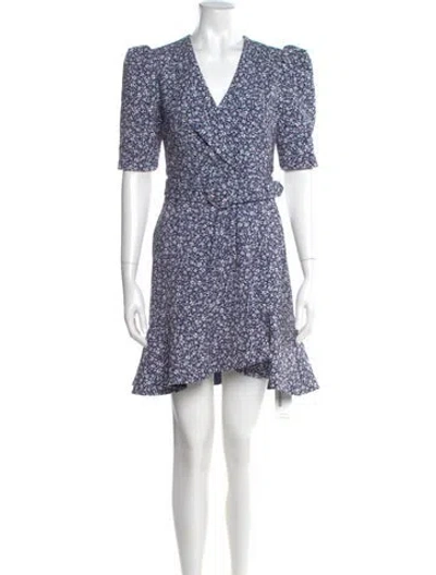 Pre-owned Simkhai Floral Print Mini Dress In Blue