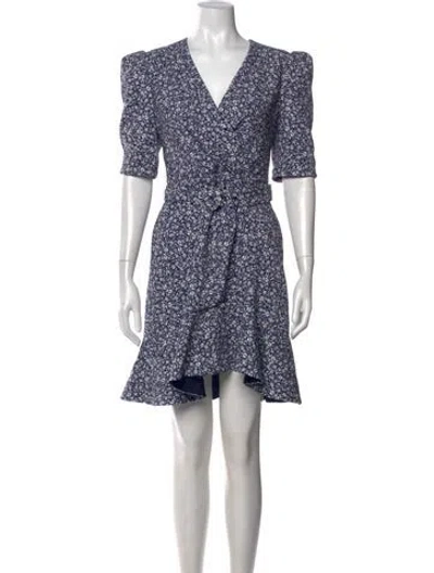 Pre-owned Simkhai Floral Print Mini Dress In Blue