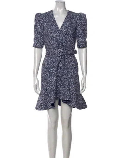 Pre-owned Simkhai Floral Print Mini Dress In Blue