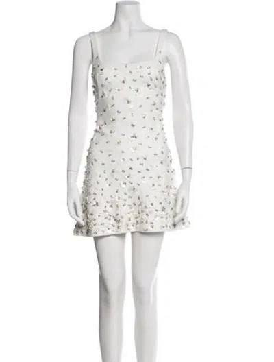 Pre-owned Simkhai Floral Print Mini Dress In Neutral
