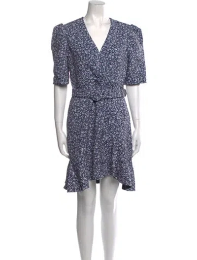 Pre-owned Simkhai Floral Print Mini Dress W/ Tags In Blue