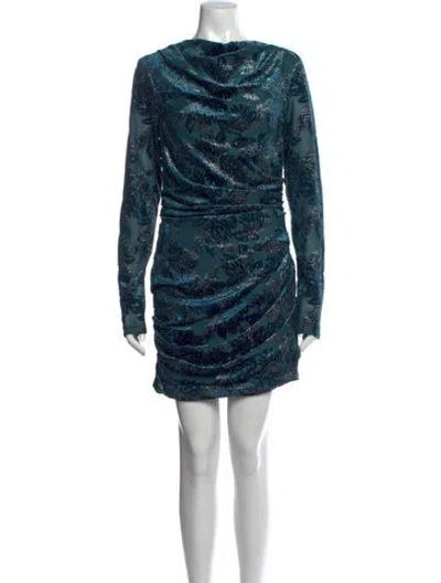 Pre-owned Simkhai Floral Print Mini Dress W/ Tags In Blue