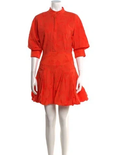 Pre-owned Simkhai Floral Print Mini Dress W/ Tags In Orange