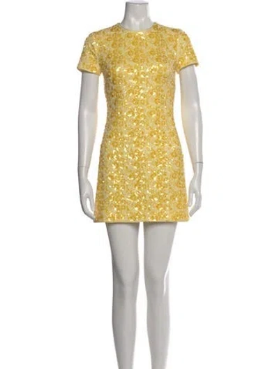 Pre-owned Simkhai Floral Print Mini Dress W/ Tags In Yellow