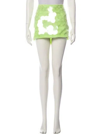 Pre-owned Simkhai Floral Print Mini Skirt W/ Tags In Green