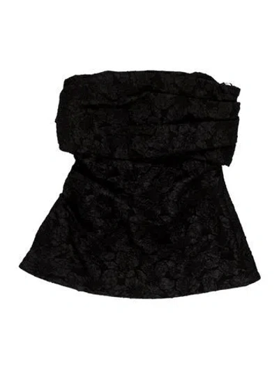 Pre-owned Simkhai Floral Print Square Neckline Top W/ Tags In Black