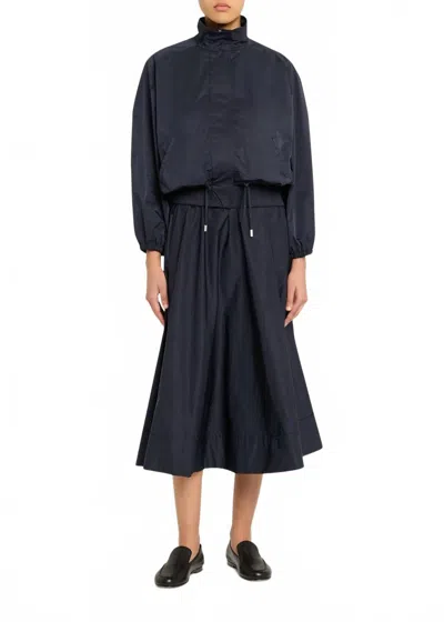 Simkhai Flynn Midi Skirt In Dark Midnight In Black