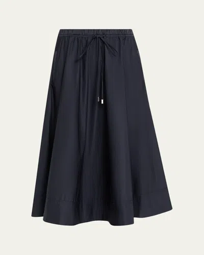 Simkhai Flynn Technical A-line Midi Skirt In Blue