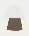 Simkhai Fraser Mini Combo Shirtdress In White