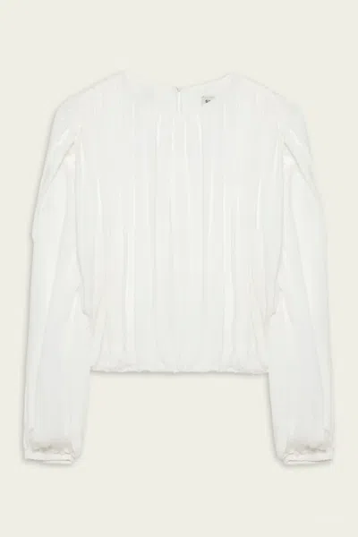 Simkhai Frida Silk Georgette Top In Ivory In White