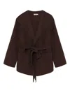 Simkhai Fringe-trimmed Coat In Brown