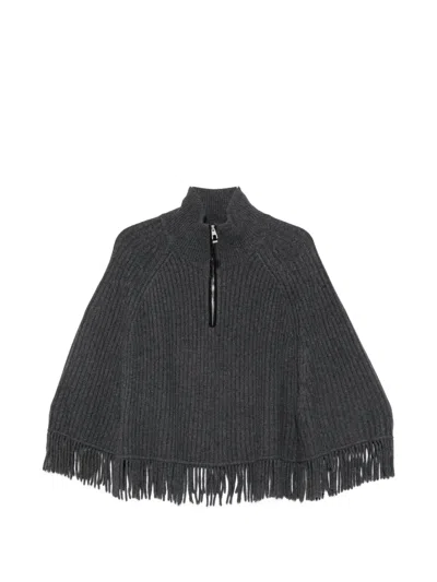Simkhai Fringe-trimmed Ribbed Sweater In Gray