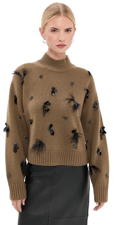 Simkhai Gabriette Sweater Dark Ochre In Brown