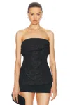 Simkhai Gael Popover Strapless Top In Black