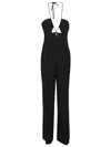 Simkhai Gala Plunge Neck Wide Leg Jumpsuit