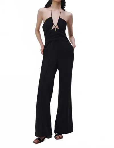 Simkhai Gala Plisse Cut Out Jumpsuit In Black