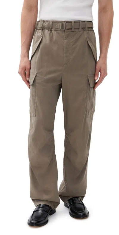Simkhai Garrett Wide Leg Cargo Pants Faded Olive In Brown