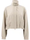 Simkhai Geniveve Cropped Track Jacket In Neutrals
