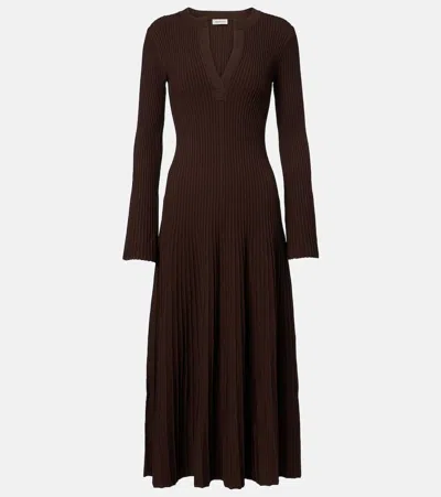 Simkhai Genna Ribbed-knit Midi Dress