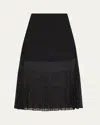 Simkhai Gennie Pleated-knit Maxiskirt In Black