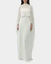 Simkhai Genoa Sheer Jersey Cape In Neutral