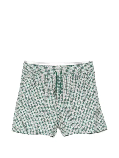 Simkhai Geometric-print Drawstring Swim Shorts In Green