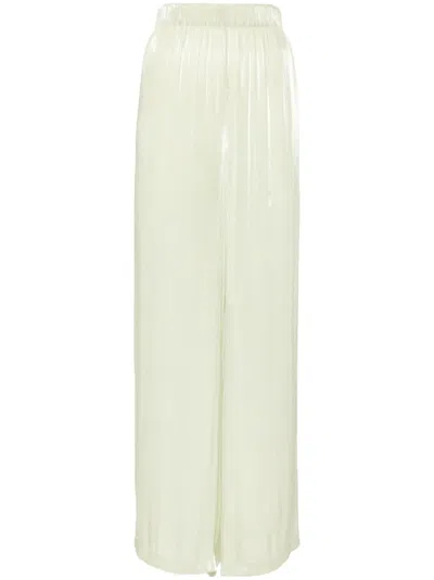 Simkhai Georgette Straight-leg Trousers In Green