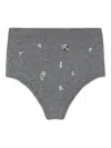 Simkhai Georgie Embellished Shorts In Gray