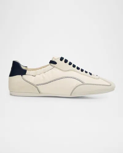 Simkhai Georgie Nylon And Suede Low-top Sneakers In White